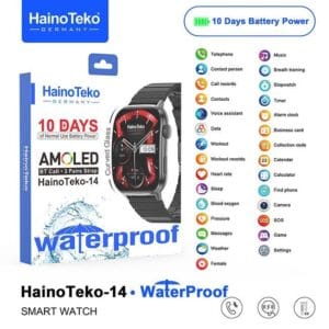 HainoTeko-14 Waterproof – Smart Watch avec Ecran AMOLED incurvé