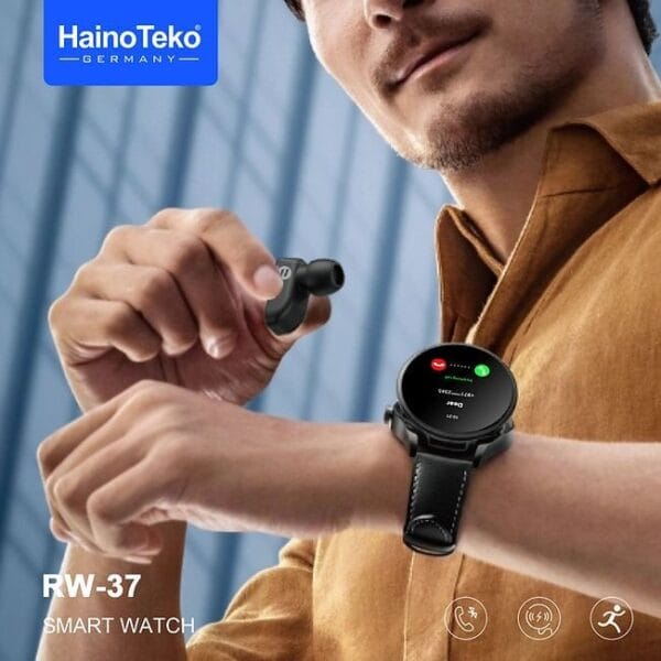 HainoTeko RW-37 Buds - Smartwatch + Écouteurs Bluetooth avec Écran AMOLED 2.12" – Image 2