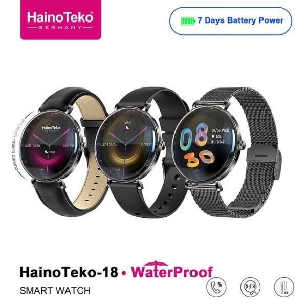 HainoTeko-18 Waterproof – Smart Watch AMOLED for Ladies – Image 6