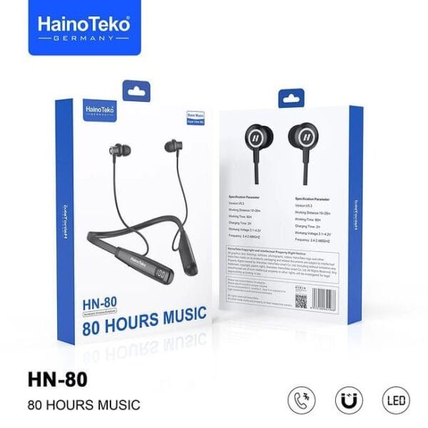 HainoTeko Germany HN-Series - Ecouteurs Bluetooth 5.3 avec Tour de Cou pour Sport – Image 5