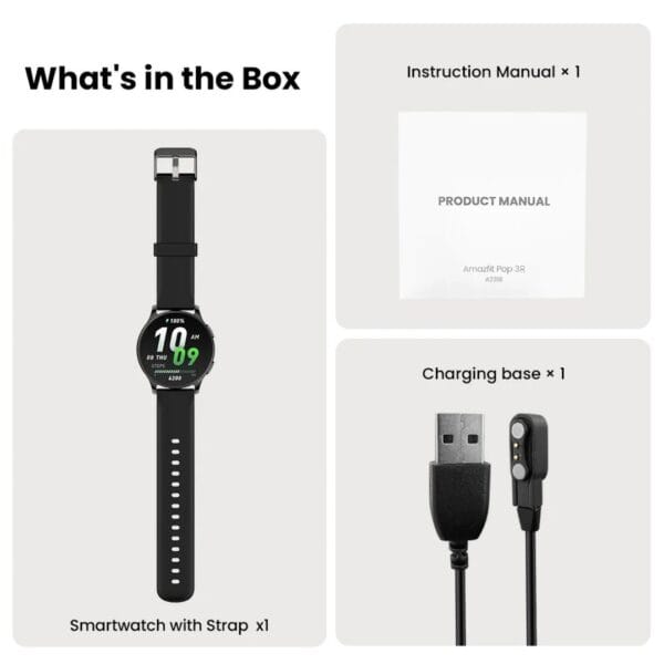 Amazfit Pop 3R - Smart Watch Premium avec Écran AMOLED 1.43″ HD – Image 10