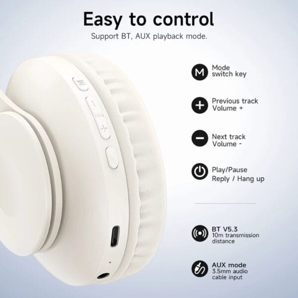 Hoco W45 Enjoy - Casque Sans Fil Bluetooth 5.3 Pliable – Image 5