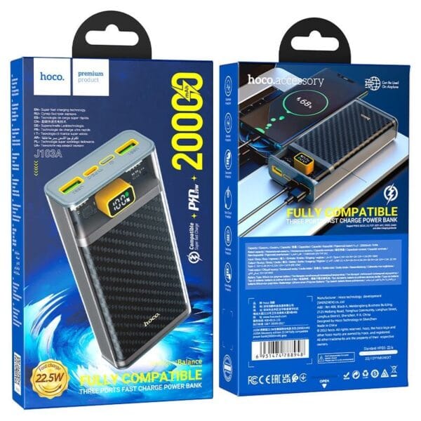Hoco J103A Discovery Edition - Power Bank 20000mAh Fast Charge 22.5W