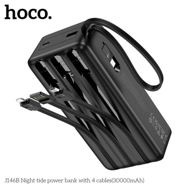 HOCO J146B - Power Bank 30000mAh avec 4 câbles intégrés – Image 6