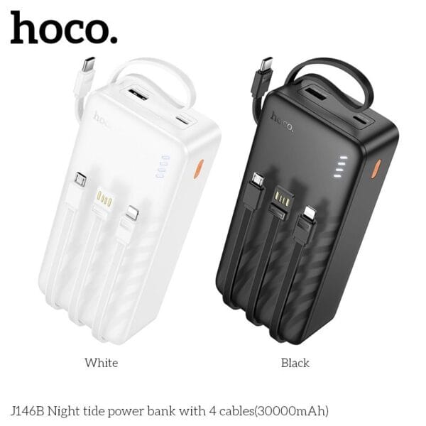 HOCO J146B - Power Bank 30000mAh avec 4 câbles intégrés – Image 3