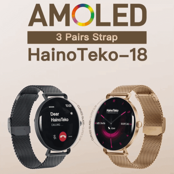 HainoTeko-18 Waterproof – Smart Watch AMOLED for Ladies – Image 2