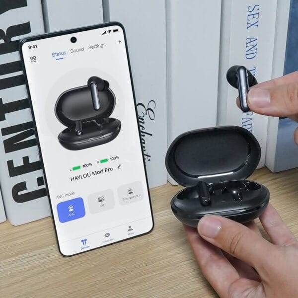 Xiaomi HAYLOU Mori Pro ANC - Écouteurs Bluetooth 5.4 avec 6 Micros ENC – Image 3