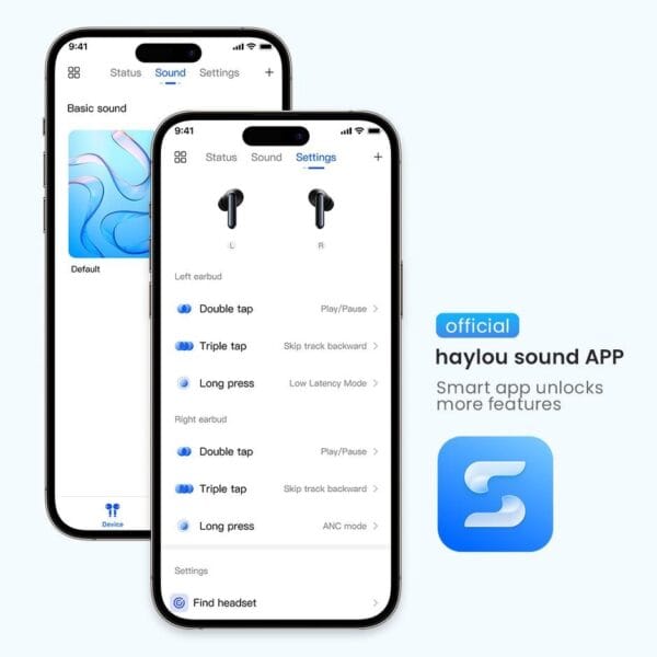 Xiaomi HAYLOU Mori Pro ANC - Écouteurs Bluetooth 5.4 avec 6 Micros ENC – Image 5