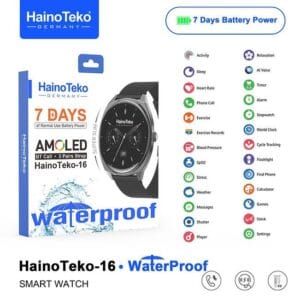 HainoTeko-16 Waterproof – Smart Watch avec Ecran AMOLED Super Slim