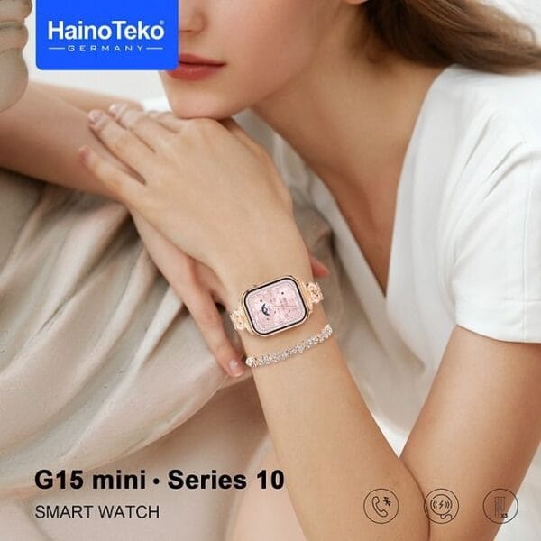 HainoTeko G15 Mini – Pack Smart Watch: 1*Bracelet, 1*Montre Classique, 1*Smart Watch avec 3 Bracelets – Image 3