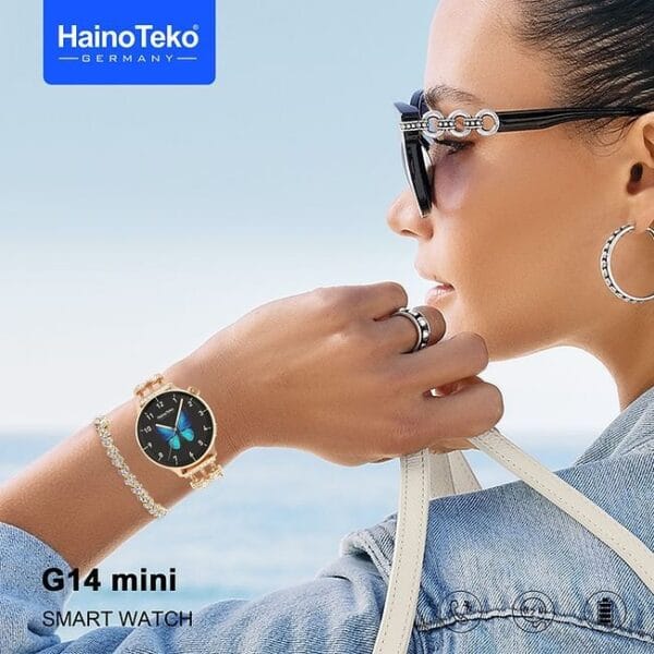HainoTeko G14 Mini – Pack Smart Watch: 1*Bracelet, 1*Montre Classique, 1*Smart Watch avec 3 Bracelets – Image 3