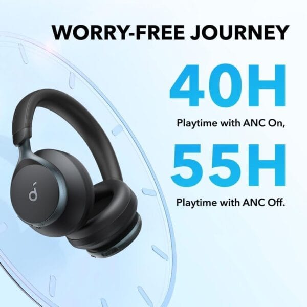 Anker Soundcore Space One - Casque Bluetooth 5.3 avec ANC Adaptatif & Audio Hi-Res – Image 6