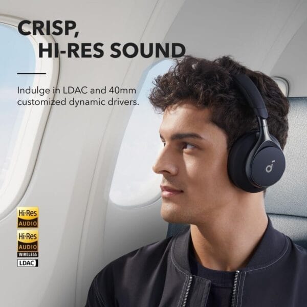 Anker Soundcore Space One - Casque Bluetooth 5.3 avec ANC Adaptatif & Audio Hi-Res – Image 7