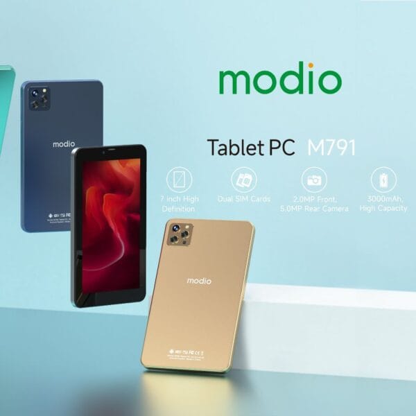 Modio M791 6/256 Go – Tablette 7 pouces avec Double SIM, 5G, WiFi & Camera