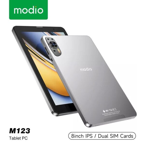 Modio M123 8/512 Go – Tablette Ecran IPS 8 pouces avec Double SIM, 5G, WiFi & Camera