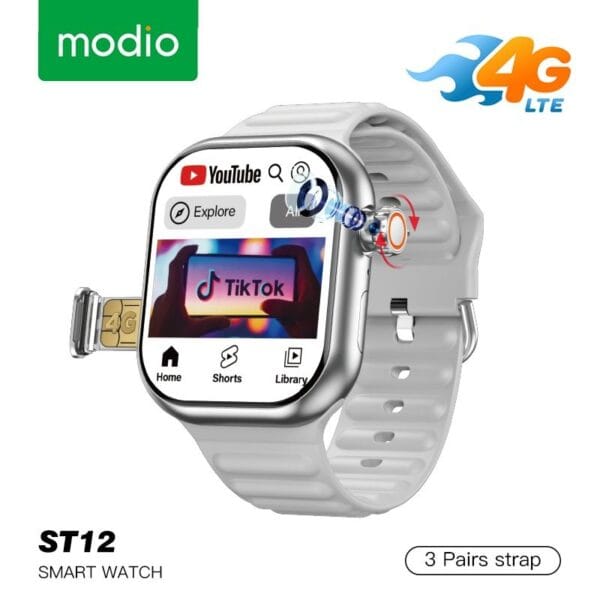 Modio 4G ST12 4/64 GB – Smartwatch 4G avec Carte SIM, WIFI, GPS, Bluetooth – Image 2