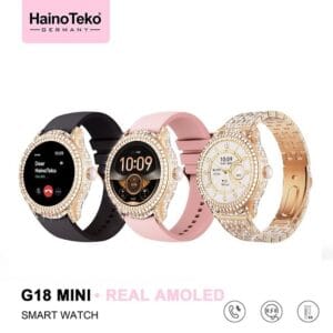 HainoTeko G18 Mini - Smart Watch avec Ecran Real Amoled pour Femme