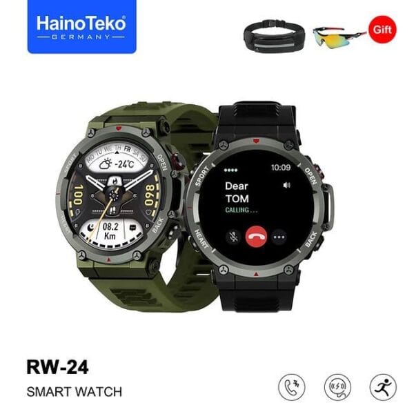 HainoTeko RW-24 - Pack 3en1 Smartwatch Bluetooth + Lunette + Sacoche