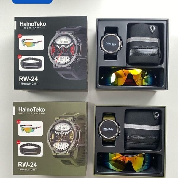 HainoTeko RW-24 - Pack 3en1 Smartwatch Bluetooth + Lunette + Sacoche – Image 6