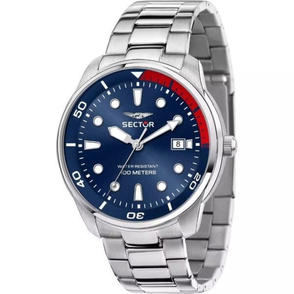 SECTOR Oversize 10 ATM - Montre Classique en Acier Inoxydable pour Homme