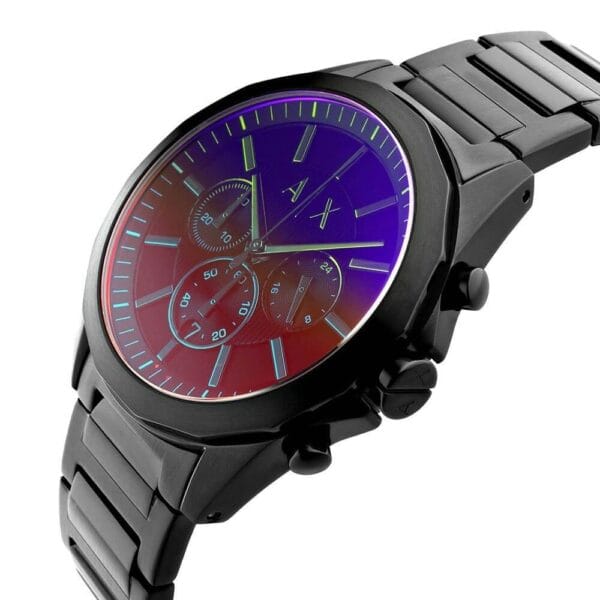 Armani Exchange Drexler - Montre Chronographe en Acier Noir avec Cadran Dégradé – Image 5