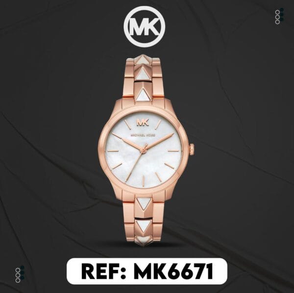 Michael Kors Runway MK6671 - Montre à Quartz pour Femme - Rose Gold – Image 3