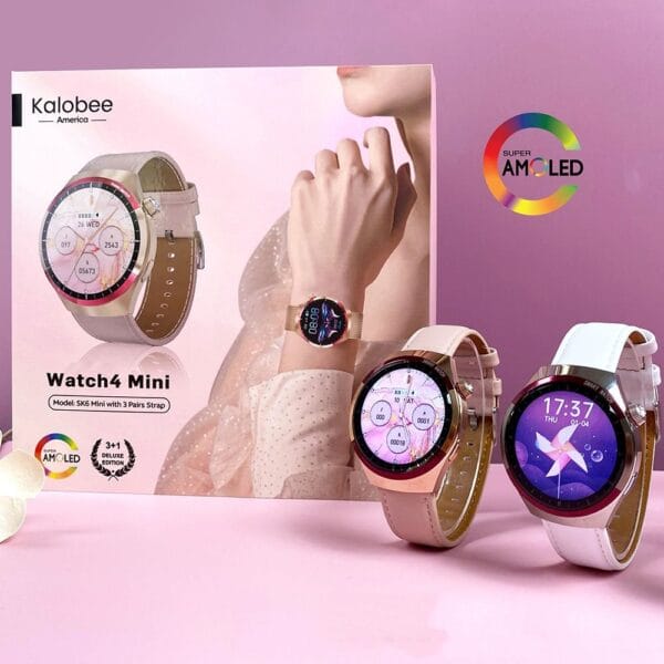 Kalobee SK6 Mini (Watch 4 Pro) - Smart Watch Ecran Amoled IPS 1.27″ pour Femmes
