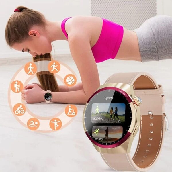 Kalobee SK6 Mini (Watch 4 Pro) - Smart Watch Ecran Amoled IPS 1.27″ pour Femmes – Image 10