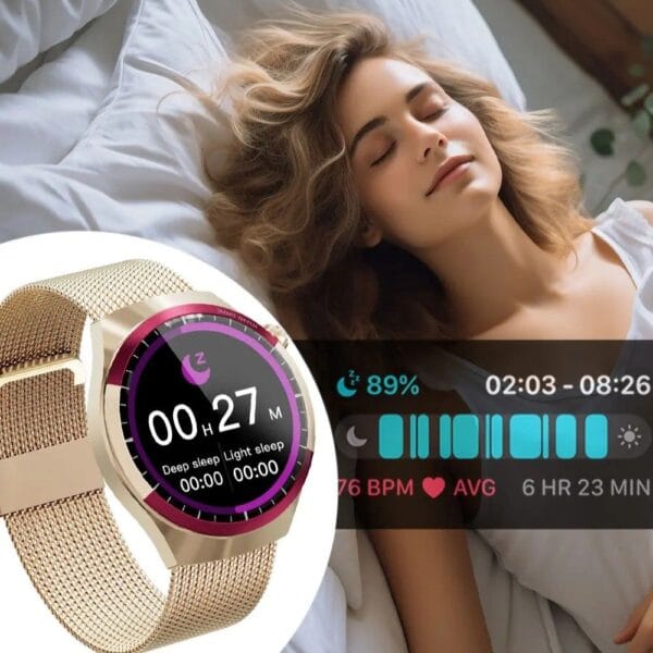 Kalobee SK6 Mini (Watch 4 Pro) - Smart Watch Ecran Amoled IPS 1.27″ pour Femmes – Image 4