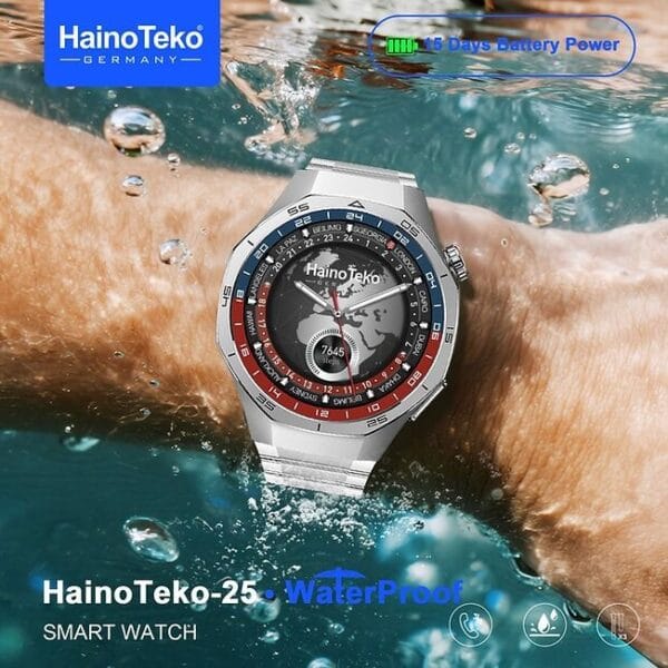 HainoTeko-25 Waterproof – Smart Watch GT5 Pro Style, AMOLED & 15 jours d’autonomie – Image 4