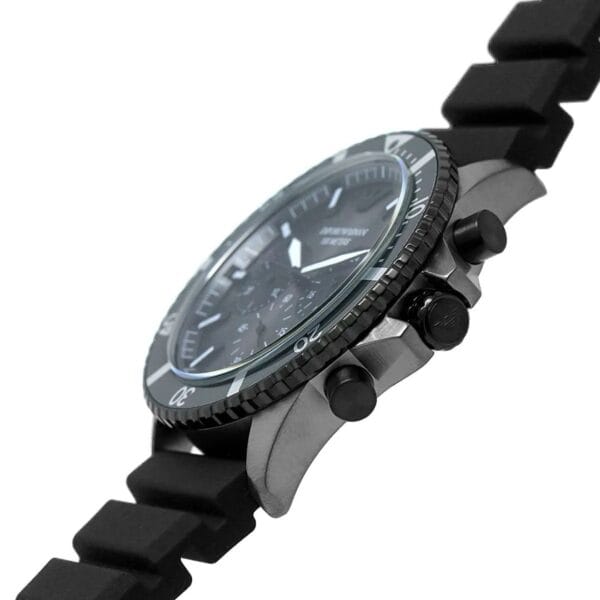 Emporio Armani Diver - Montre Chronographe 10 ATM pour Homme - Noir – Image 3