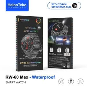 HainoTeko RW-60 Max - Smart Watch avec Grand Écran AMOLED & Lampe Torche
