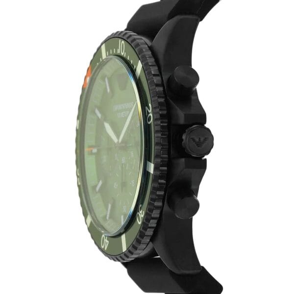 Emporio Armani Diver - Montre Chronographe 10 ATM pour Homme - Vert – Image 7