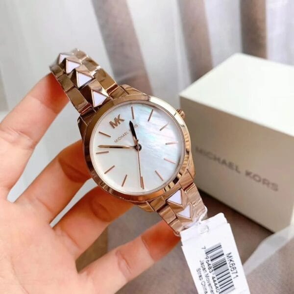 Michael Kors Runway MK6671 - Montre à Quartz pour Femme - Rose Gold – Image 12