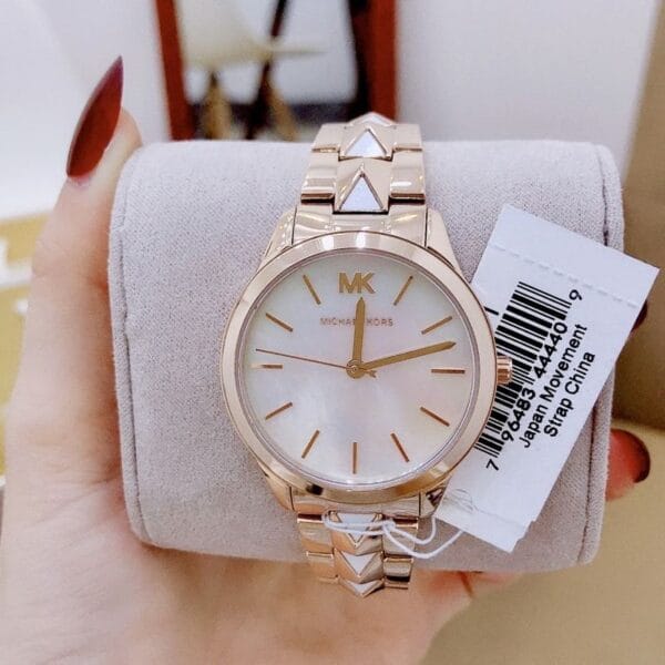Michael Kors Runway MK6671 - Montre à Quartz pour Femme - Rose Gold
