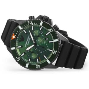 Emporio Armani Diver - Montre Chronographe 10 ATM pour Homme - Vert