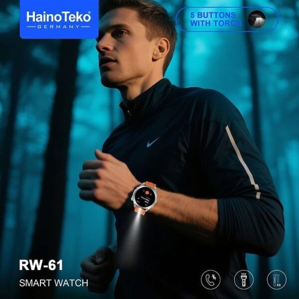 HainoTeko RW-61 - Smart Watch Amoled avec Lampe Torche – Image 3