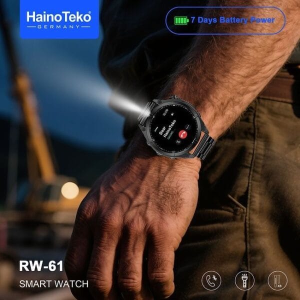 HainoTeko RW-61 - Smart Watch Amoled avec Lampe Torche – Image 4