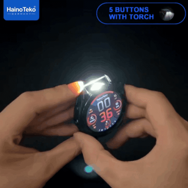 HainoTeko RW-61 - Smart Watch Amoled avec Lampe Torche – Image 5