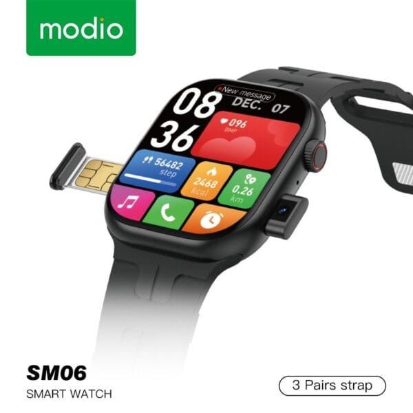 Modio SM06 4G – Smartwatch Bluetooth avec SIM & Camera – Image 2