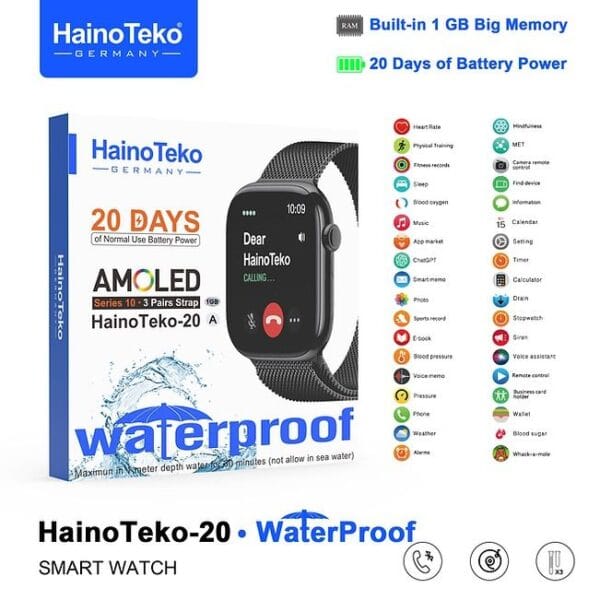 HainoTeko-20 – Smart Watch Série 10 avec 20 jours d’autonomie & Écran AMOLED – Image 7