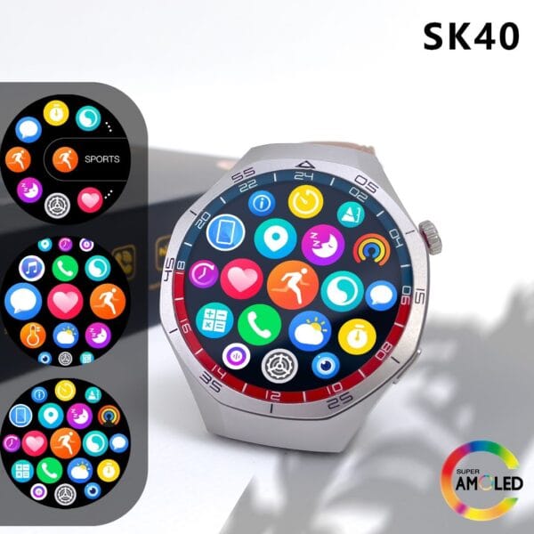 Kalobee SK40 – Smart Watch avec Ecran AMOLED & 3 Bracelets – Image 3
