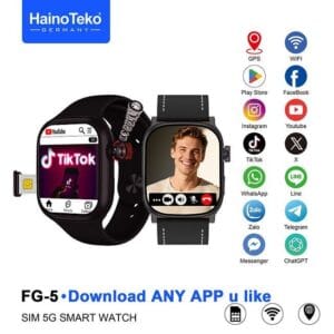 HainoTeko FG-5 - Smartwatch 5G avec SIM & Camera – Design Serie 10