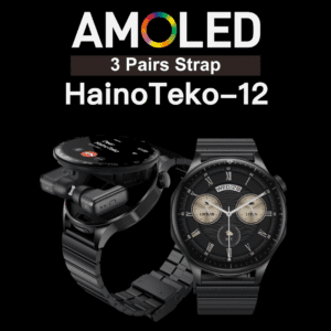 HainoTeko-12 Watch Buds – Smartwatch Waterproof Écran AMOLED & Écouteurs Bluetooth