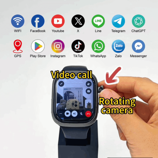 HainoTeko FG-5 - Smartwatch 5G avec SIM & Camera – Design Serie 10 – Image 7