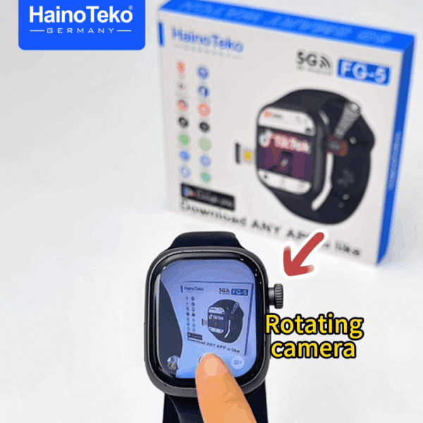 HainoTeko FG-5 - Smartwatch 5G avec SIM & Camera – Design Serie 10 – Image 8