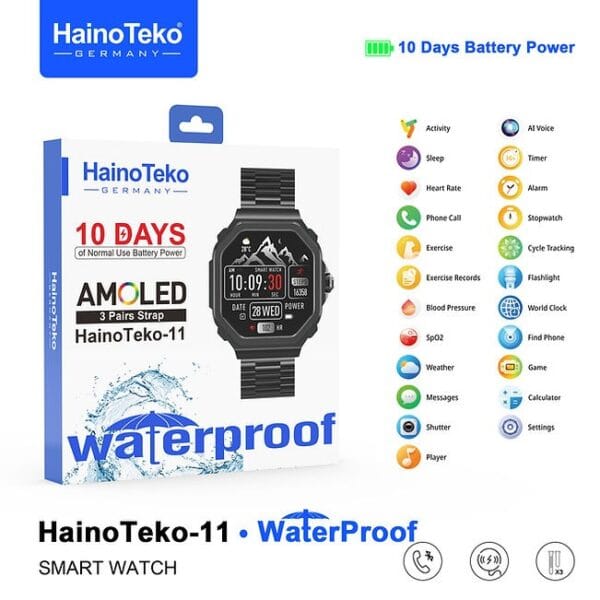 HainoTeko-11 - Smart Watch Waterproof avec Écran AMOLED 1.43’’ – Image 12