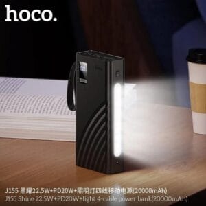 Hoco J155 – Power Bank 20000mAh 22.5W + PD20W avec Lampe