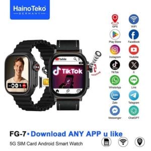 HainoTeko FG-7 – Smart Watch Android 5G SIM avec Caméra Rotative