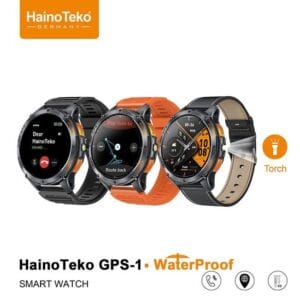 HainoTeko GPS-1 – Smart Watch Sportive Écran AMOLED, GPS & Lampe Torche